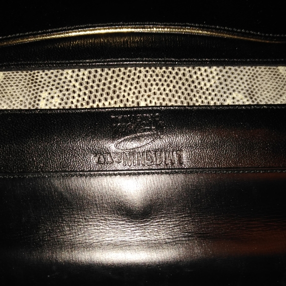 Vintage I Magnin Exotic Lizard Skin Purse with Coin Purse & Original Comb - Picture 5 of 10